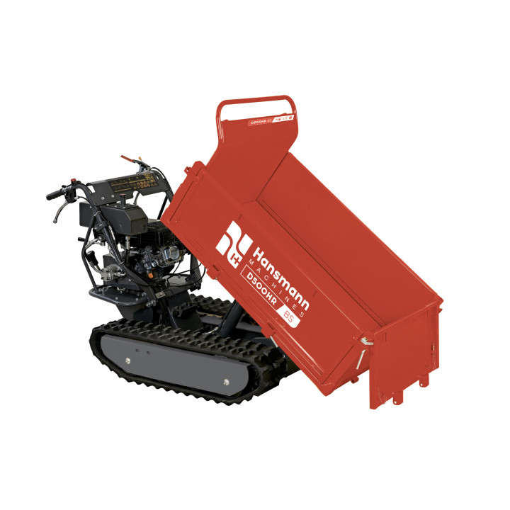 Dumper à chenilles 500kg Hansmann - Benne à ridelles extensibles